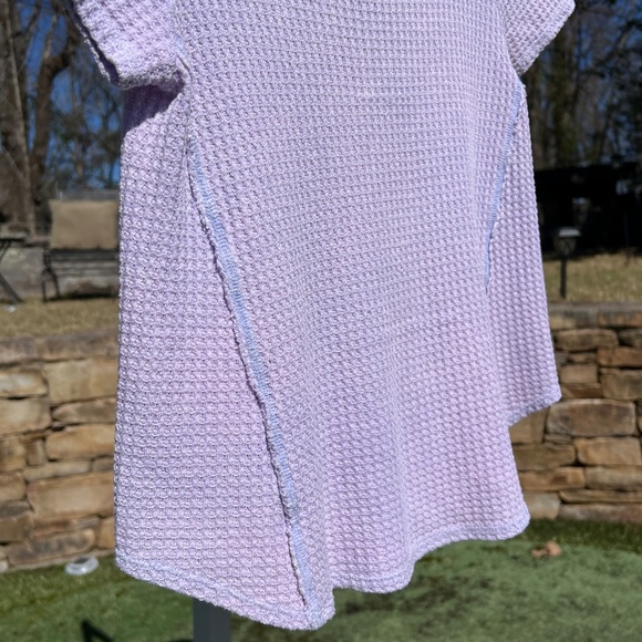 For All Seasons by Paper Crane Waffle Knit Short-Sleeve Top with Curved Hem - Picture 8 of 16